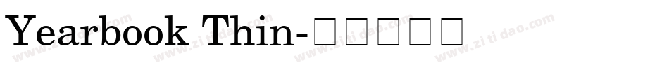 Yearbook Thin字体转换
